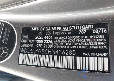 2017 Mercedes-Benz Cla 250 4Matic из США, поврежденный, VIN WDDSJ4GB5HN436285